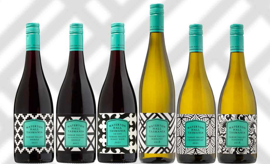 Waterton Hall displayed wine bottles- our premium wine range