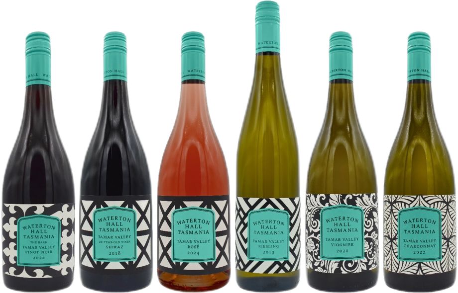 Waterton Hall displayed wine bottles- our premium wine range